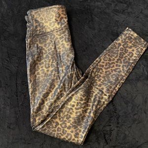 SPANX Faux Leather Leopard Leggings